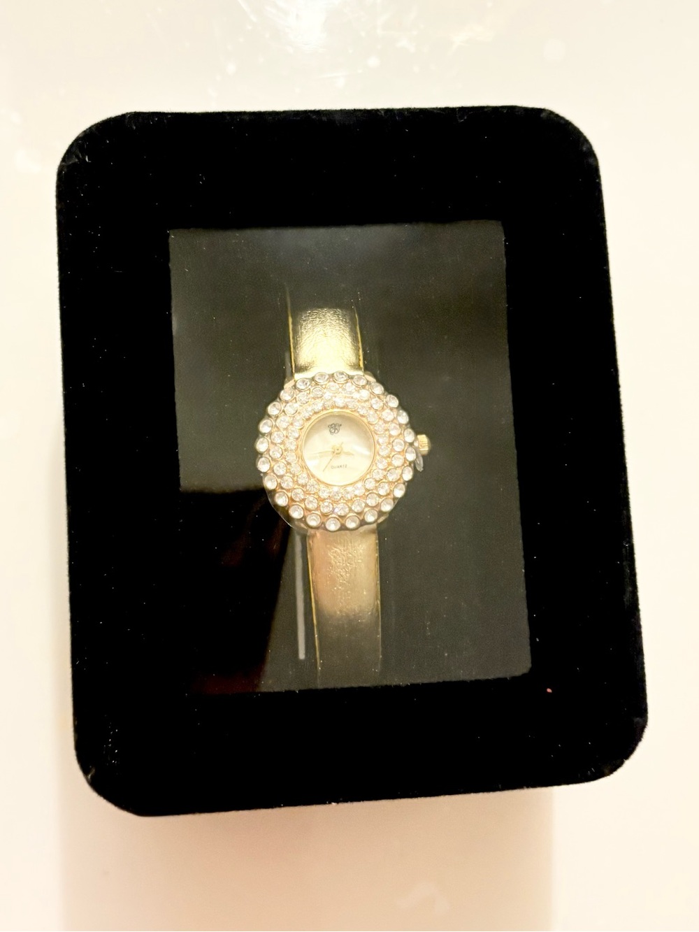 White Diamonds Elizabeth Taylor Gold Crystal-Accent Women's Bracelet Watch